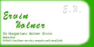 ervin wolner business card